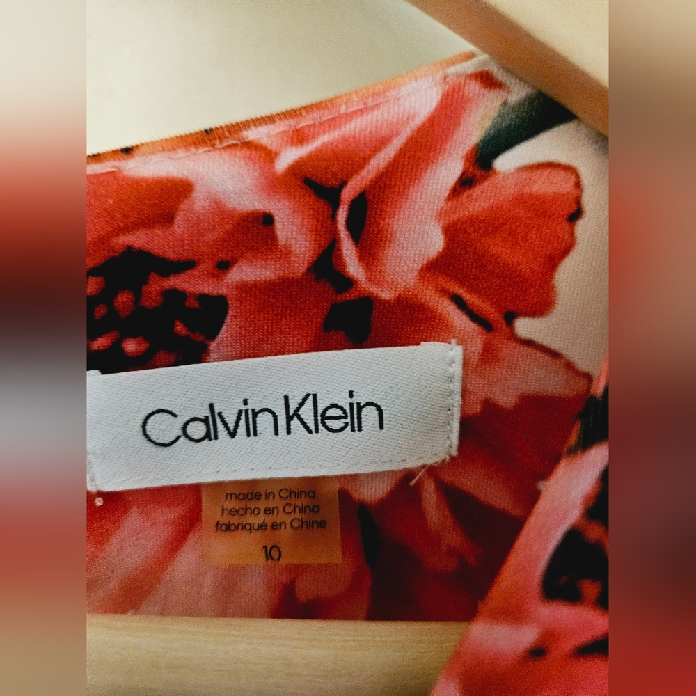 Calvin Klein Sleeveless A-line, High-low Midi dress - Picture 10 of 10